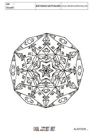 Mandala boyama sayfaları